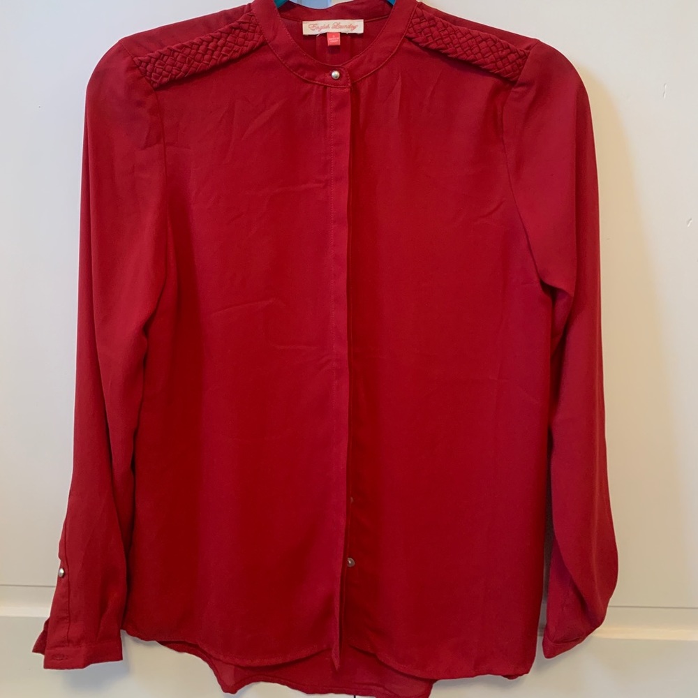 English Laundry Brand. Size S. Red Button up